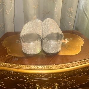 Sparkling Silver Platform sandals